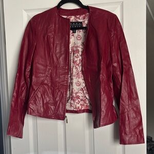 Women's Cherry Leather Jacket